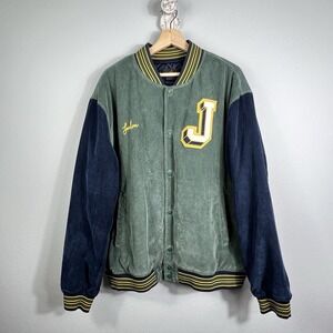 Air Jordan Size Large Varsity/Letterman Jacket Green Blue Yellow‎ Jumpman